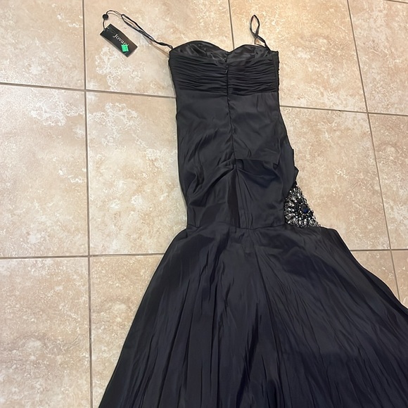 👗NWT Jovani Sz 2 sweetheart neck strapless mermaid ball gown black dress - Picture 9 of 16